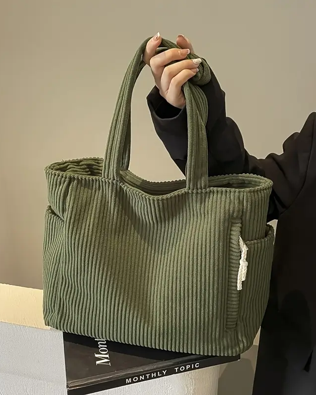 Lea™ | Ribbet bæretaske med snordetalje (1+1 Gratis)