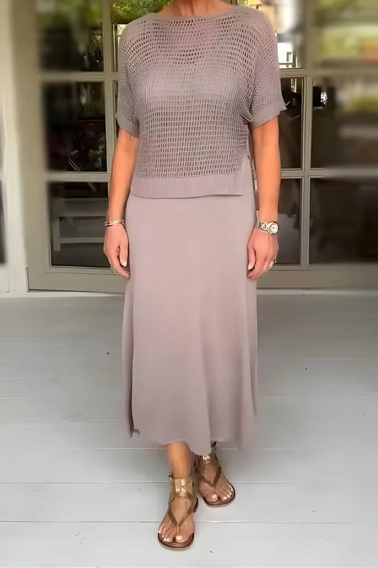 Lieke™ | Sommerkjole med strikket top