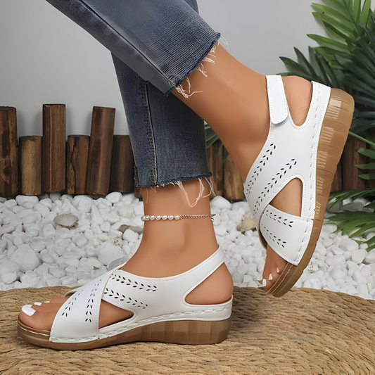 Bente™ | Læder ortopædiske sandaler med hæl