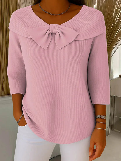 Lirya™ | Elegant stickad topp med rosett