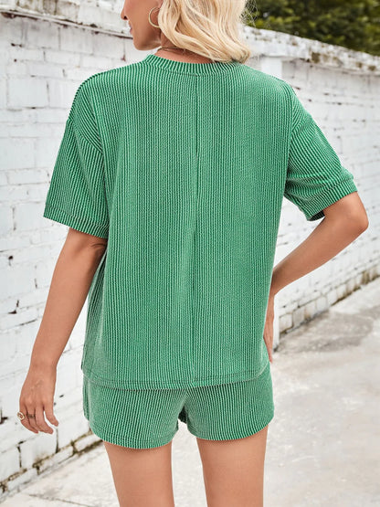 Jinte™ | Behageligt ribstof loungewear-sæt