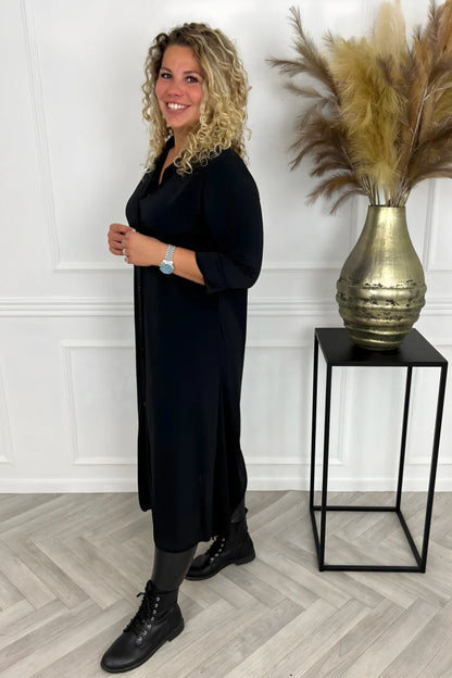 Olivia™ | Krølfri Silke Maxi-Blusekjole