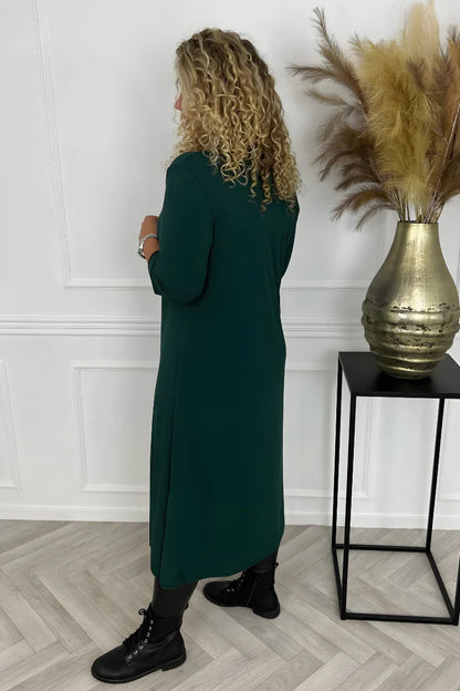 Olivia™ | Krølfri Silke Maxi-Blusekjole
