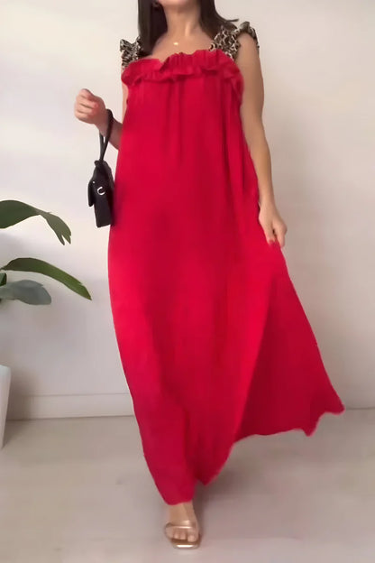 Veerle™ | Let Sommerkjole med Leopardstropper