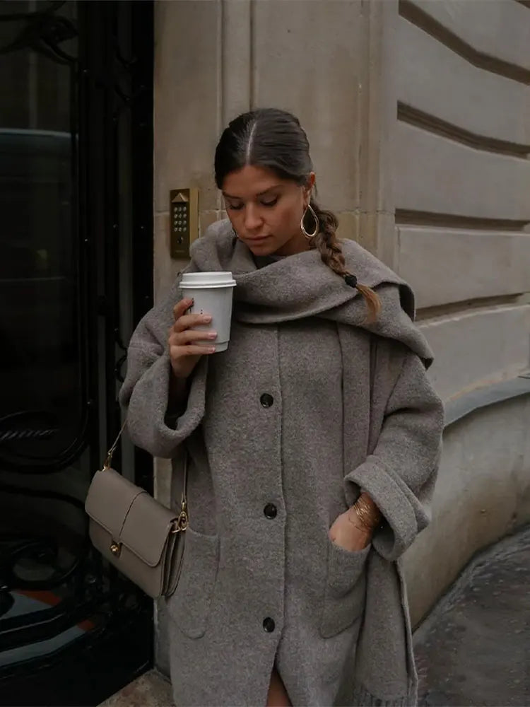 Nina | Cardigan med Tørklæde