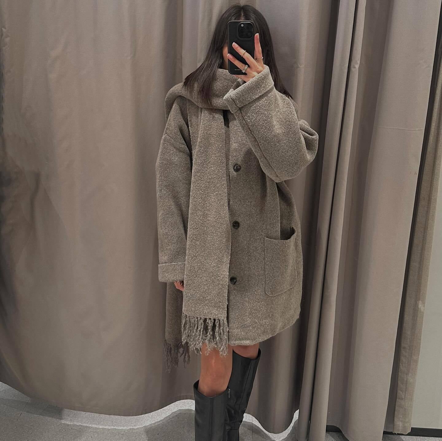 Nina | Cardigan med Tørklæde