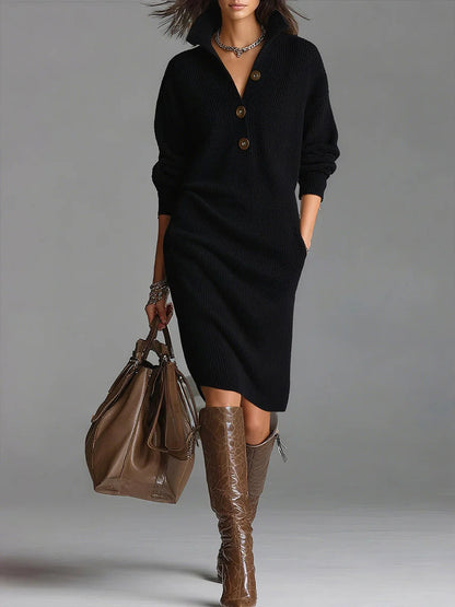 Norlyn™ | Chic ribbad midiklänning