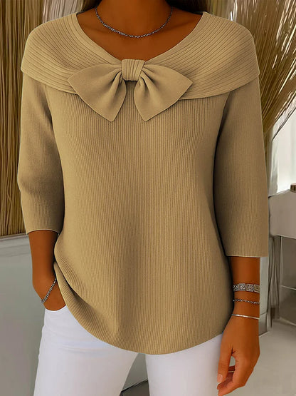Lirya™ | Elegant stickad topp med rosett