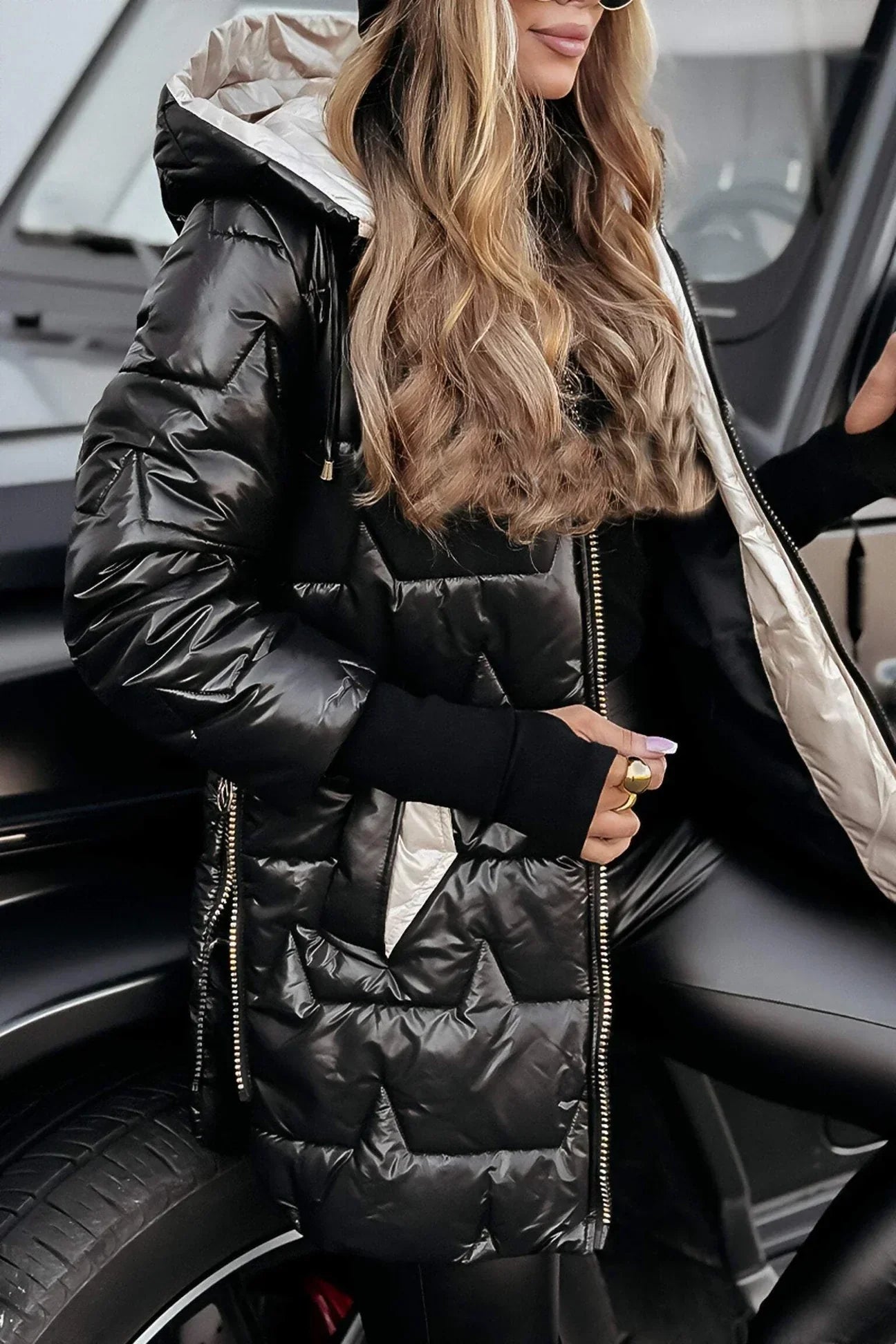 Astrid™ | Elegant vinterfrakke med hætte og for